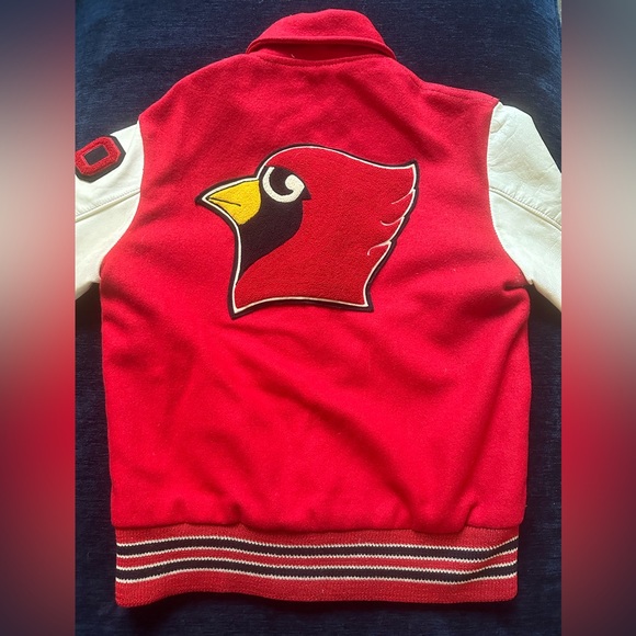 Vintage Varsity Football Bomber Jacket w/ Pin! Excellent Condition - Picture 9 of 9